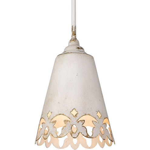 Eloise 1 Light 10 inch Antique Ivory Mini Pendant Ceiling Light, Small