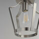 Arden 1 Light 9.5 inch Satin Nickel Semi-Flush Mount Ceiling Light
