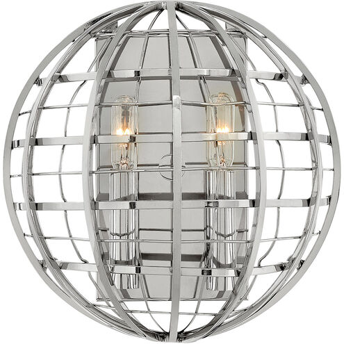 Terra 2 Light 10 inch Polished Nickel Sconce Wall Light