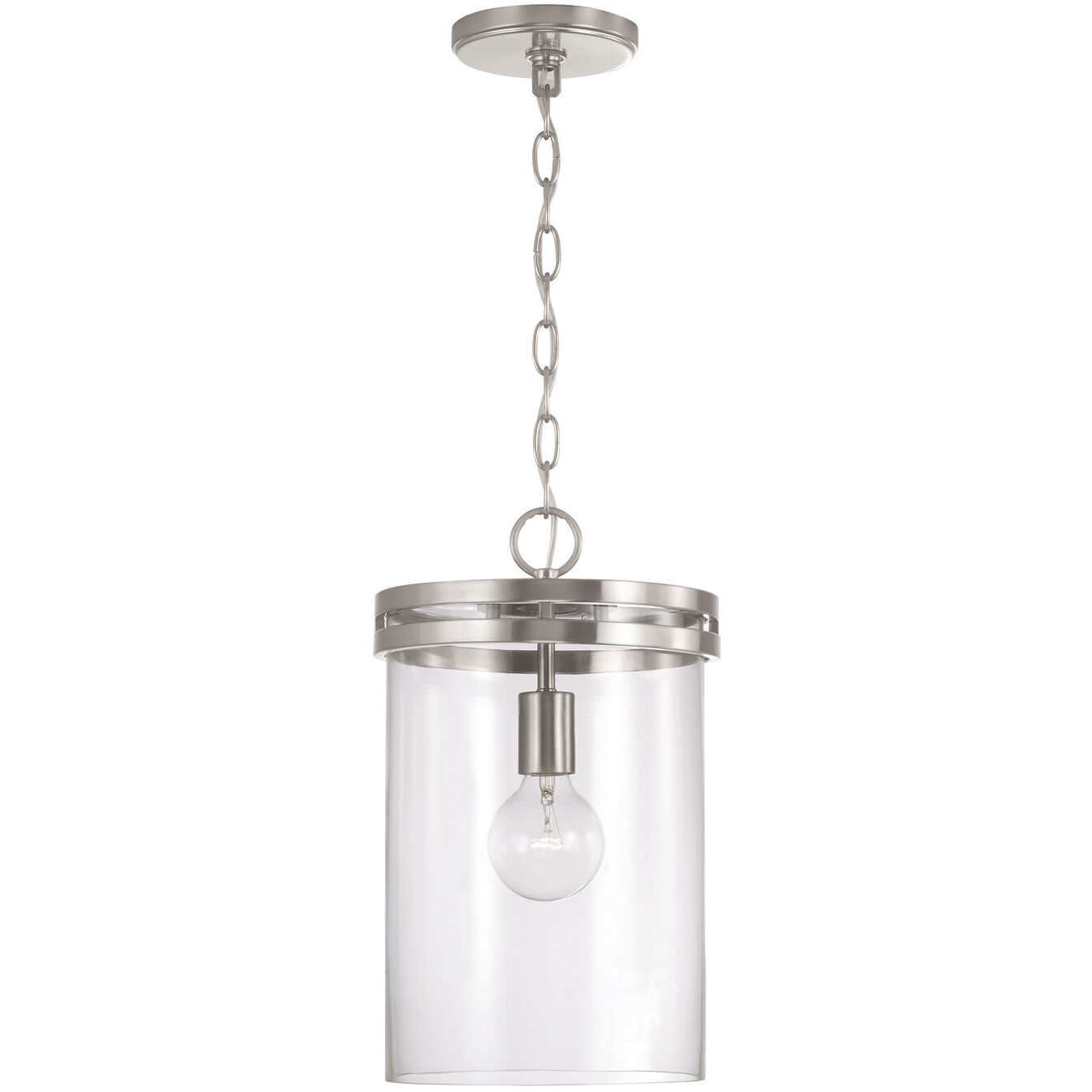 Fuller 1 Light 9.25 inch Brushed Nickel Pendant Ceiling Light