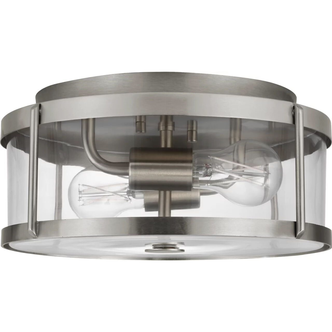 Lumra 2 Light 13 inch Brushed Nickel Flush Mount Ceiling Light in Standard