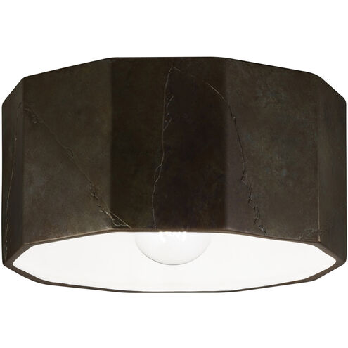 Radiance Collection 1 Light 12.25 inch Real Rust Outdoor Flush-Mount