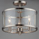 Sentinel 3 Light 13 inch Satin Nickel Semi-Flush Mount Ceiling Light