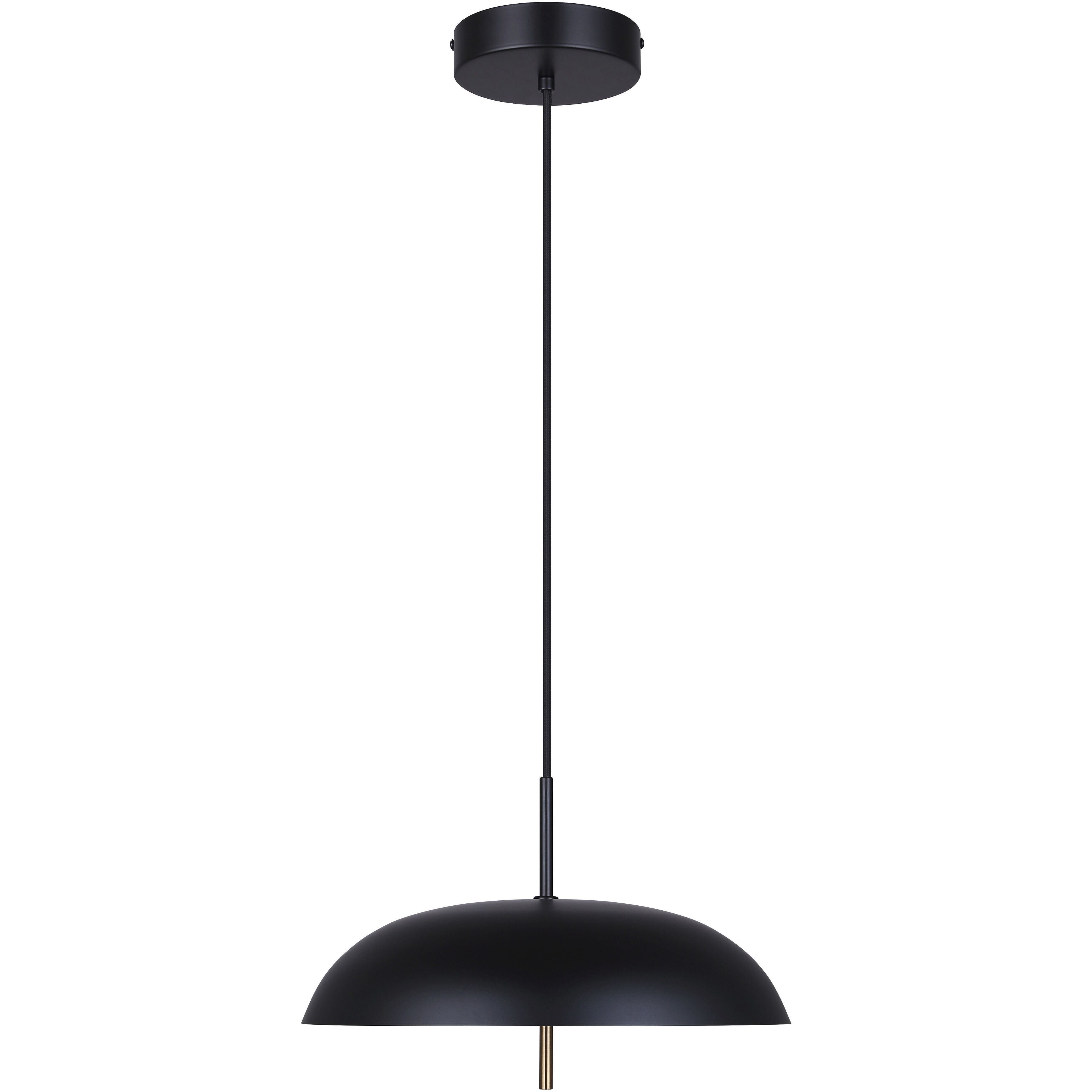 Kelvin LED 15.63 inch Black/Gold Pendant Ceiling Light in Black And Gold