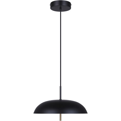 Kelvin LED 15.63 inch Black/Gold Pendant Ceiling Light in Black And Gold