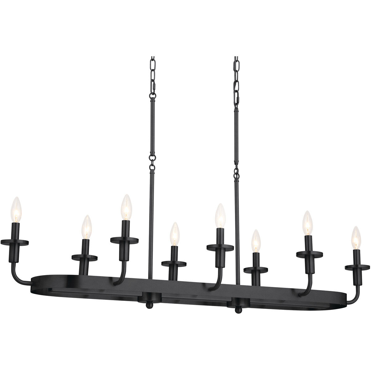 Homestead Vetivene 8 Light 17.5 inch Textured Black Chandelier Linear Ceiling Light