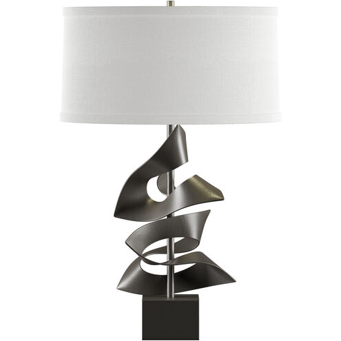 Gallery Twofold 24.7 inch 150 watt Dark Smoke Table Lamp Portable Light in Natural Anna, Twofold