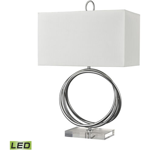 Eero 24 inch 9.00 watt Chrome with Clear Table Lamp Portable Light