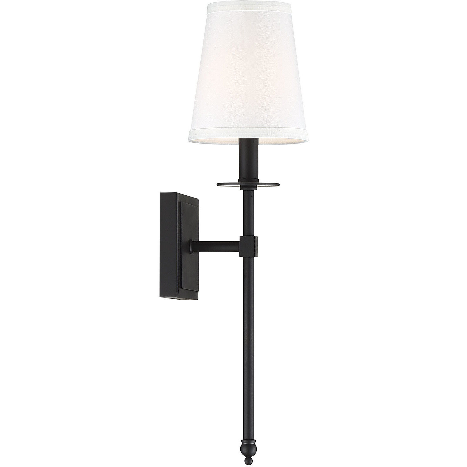 Monroe 1 Light 5 inch Matte Black Wall Sconce Wall Light, Essentials