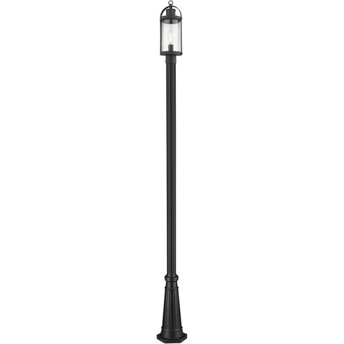 Roundhouse 1 Light 114.25 inch Black Outdoor Post Mounted Fixture