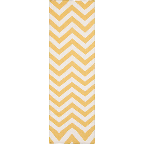 Frontier 96 X 30 inch Mustard, Ivory Rug