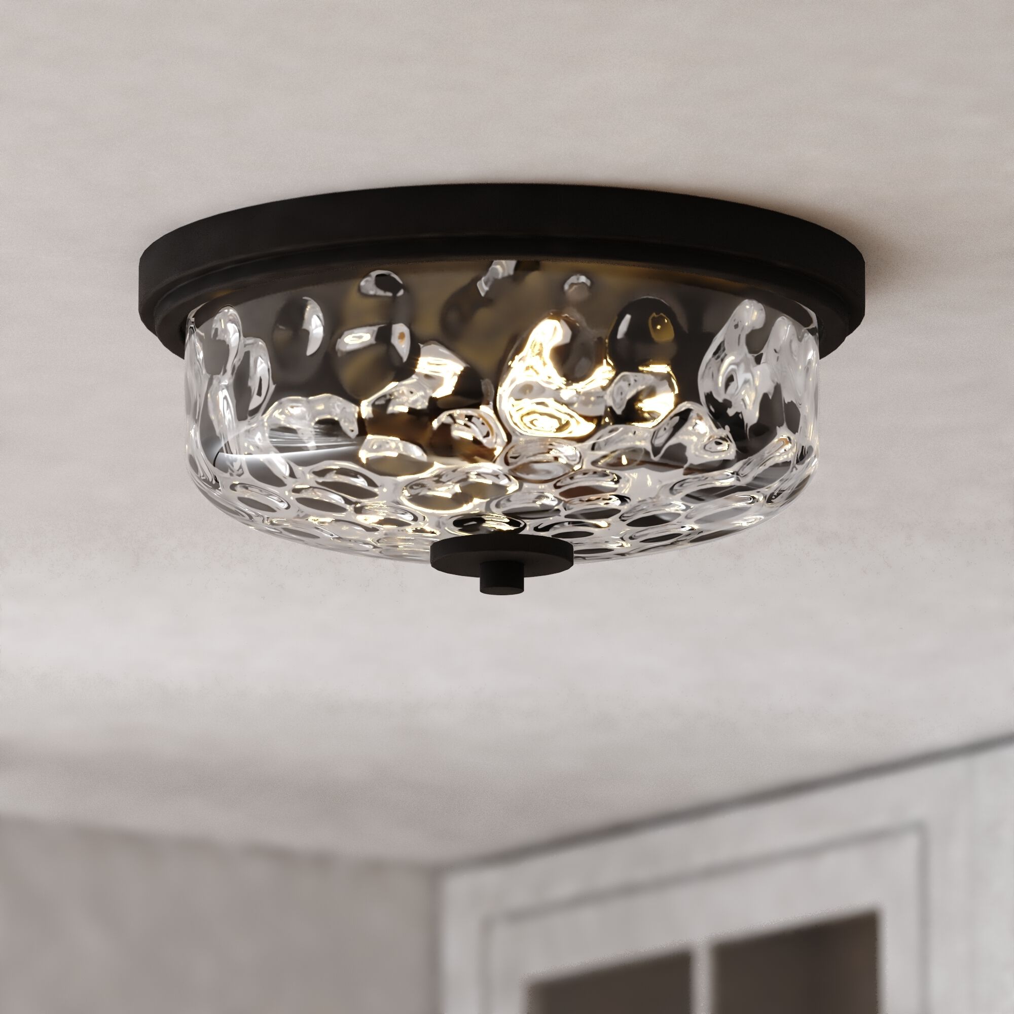 Northlake 2 Light 13 inch Matte Black Flush Mount Ceiling Light