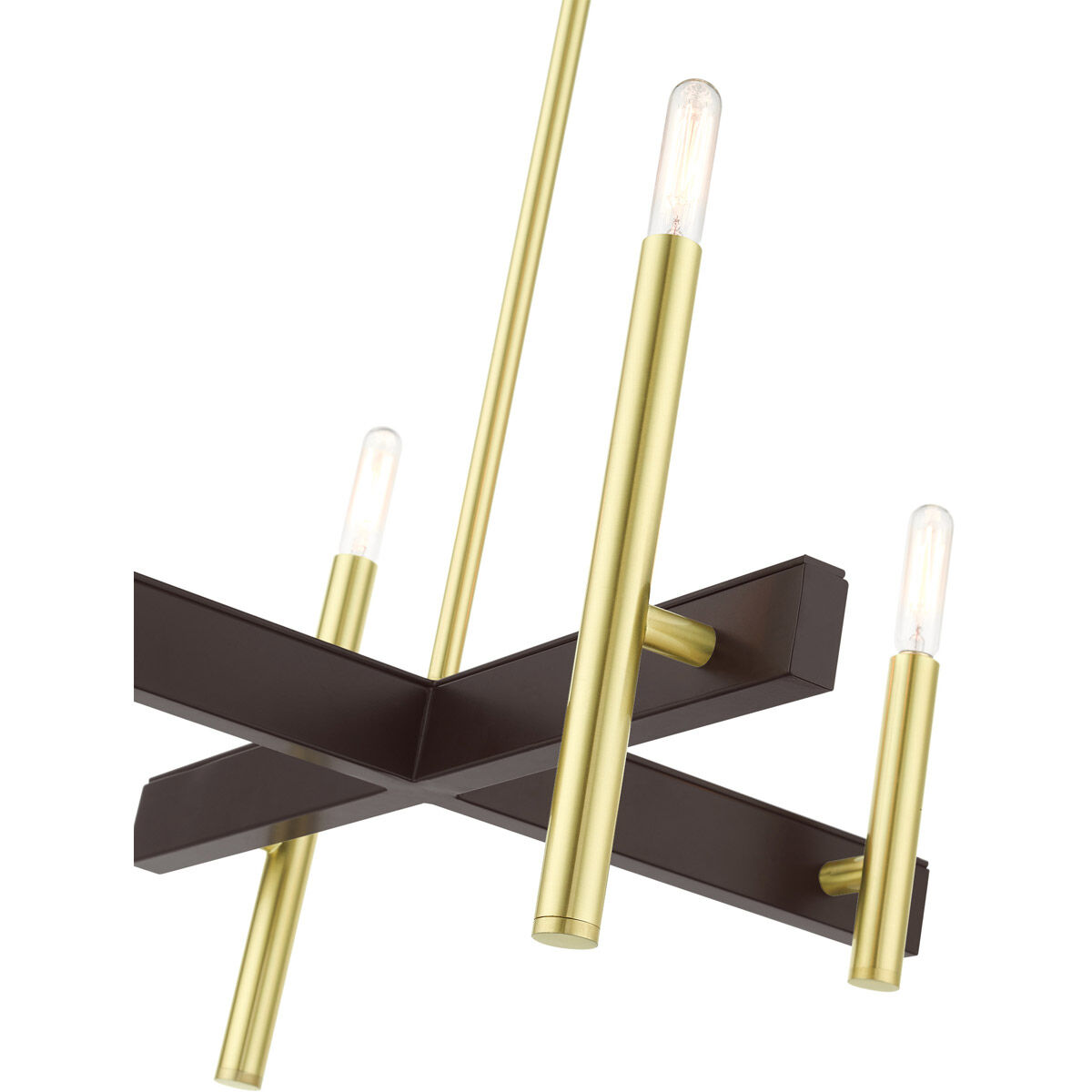 Denmark 4 Light 20 inch Satin Brass Chandelier Ceiling Light