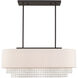Carlisle 3 Light 31 inch English Bronze Linear Chandelier Ceiling Light