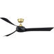 Wrap Custom Brushed Satin Brass Fan Motor, Marine Grade