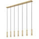 Stari Linear Chandelier Ceiling Light in Modern Gold