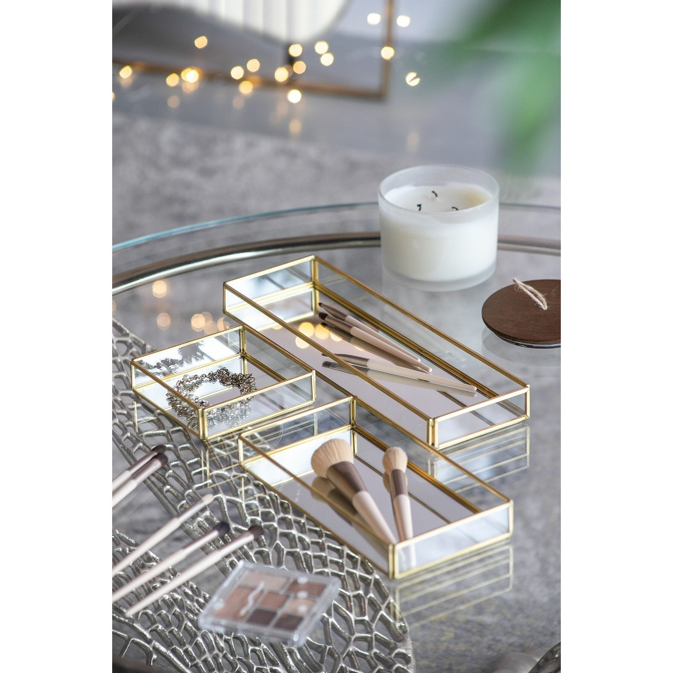 Anita Clear/Gold Tray