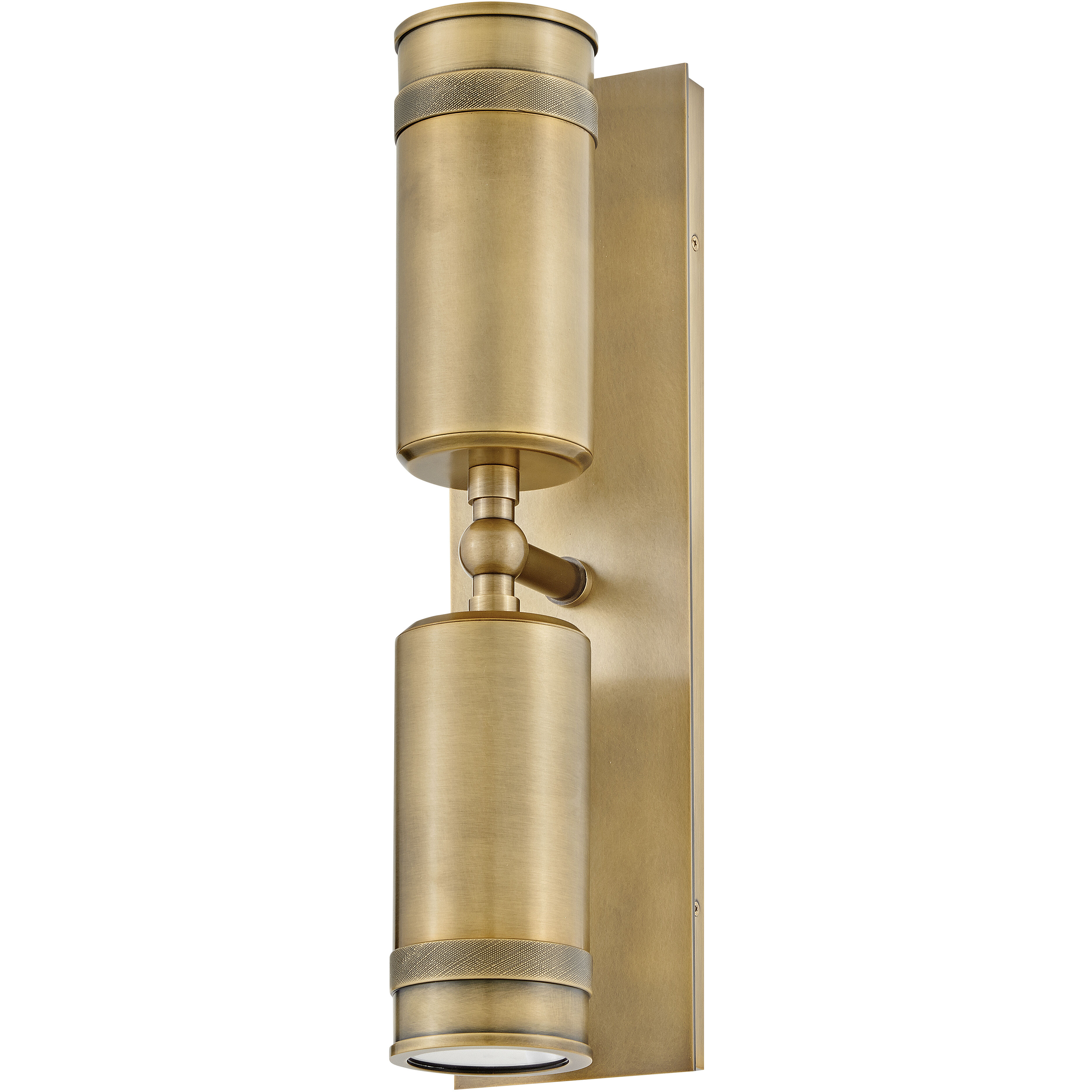 Pratt 2 Light 19 inch Heritage Brass Outdoor Wall Mount