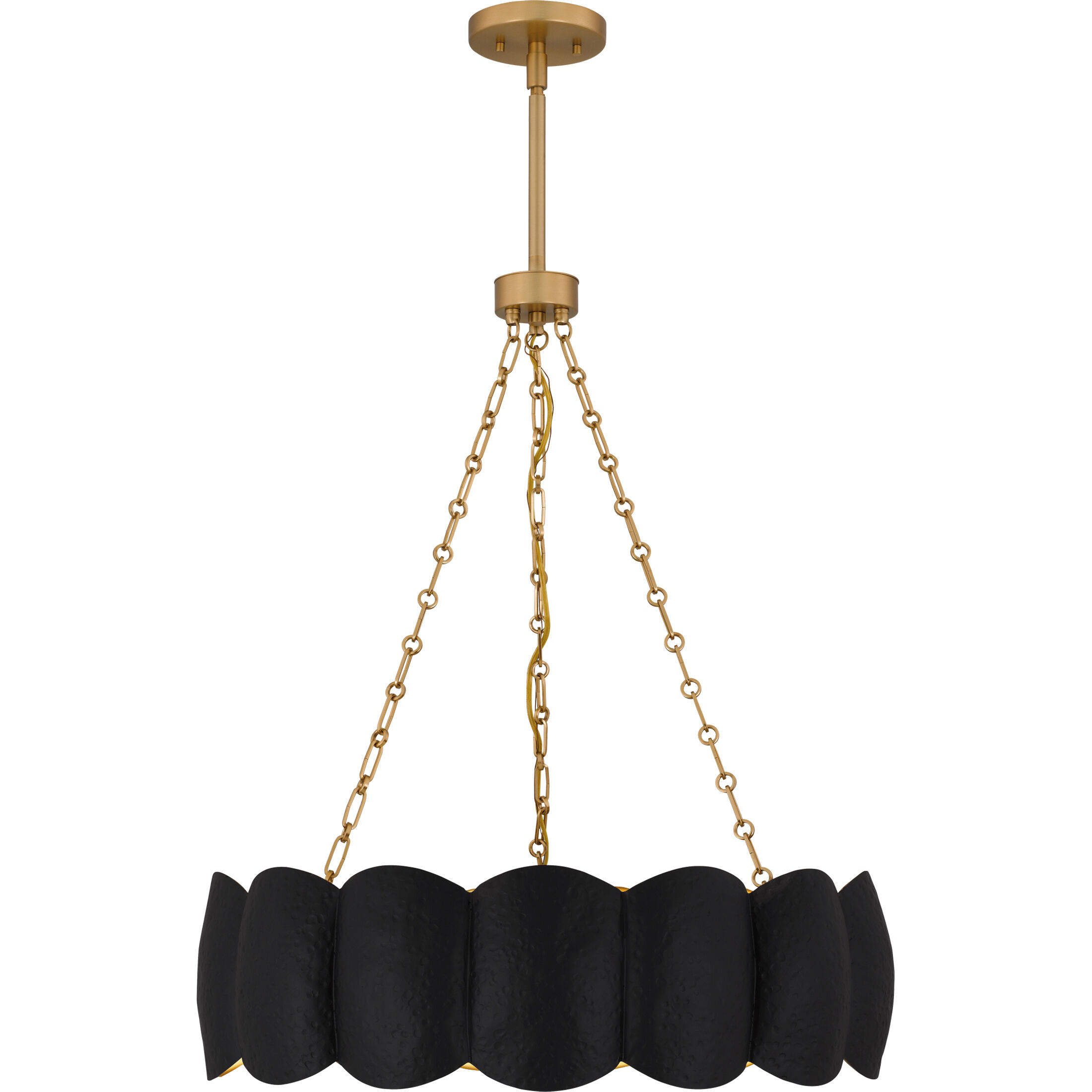 Santana 5 Light 24 inch Matte Black Pendant Ceiling Light, Large
