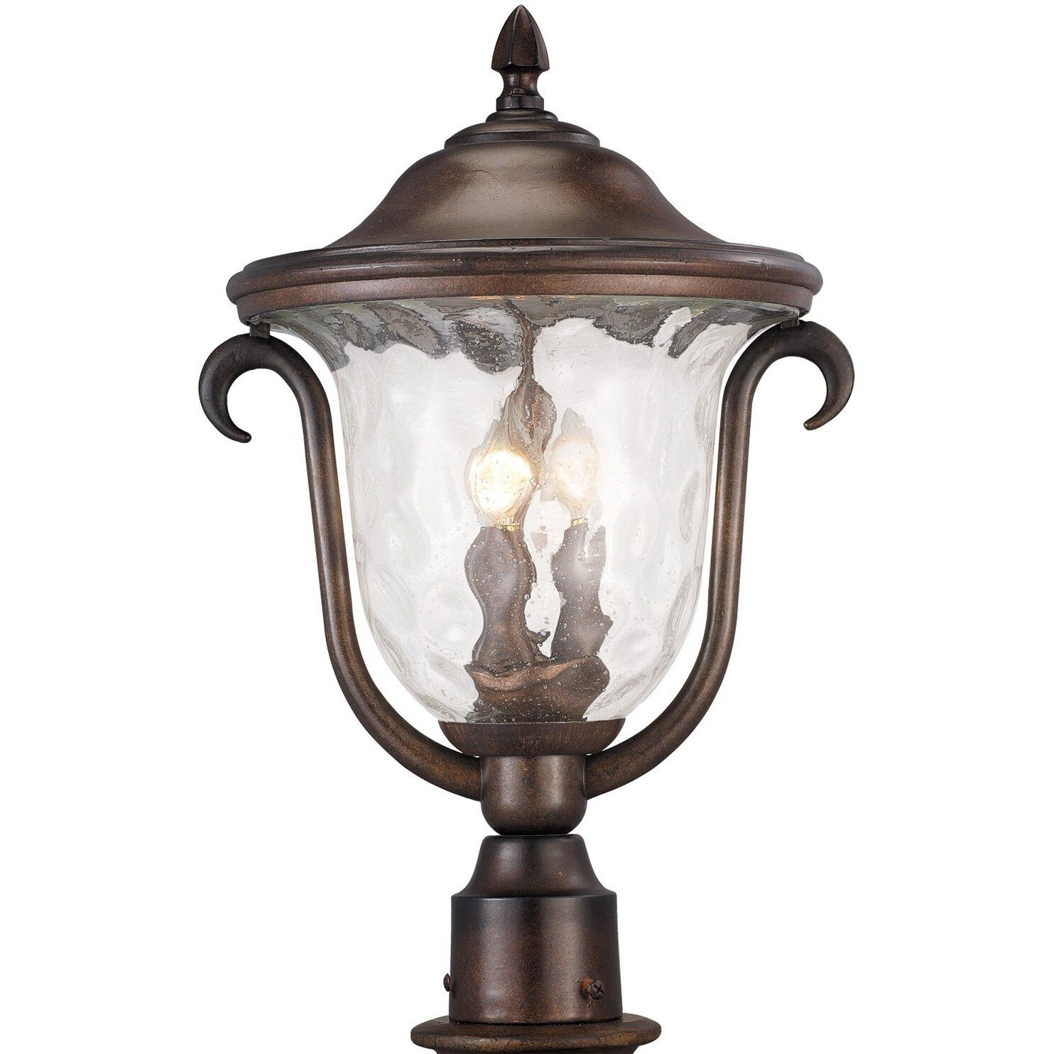 Santa Barbara Outdoor 3 Light 13 inch Burnished Bronze Hanging Lantern Ceiling Light