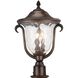 Santa Barbara Outdoor 3 Light 13 inch Burnished Bronze Hanging Lantern Ceiling Light