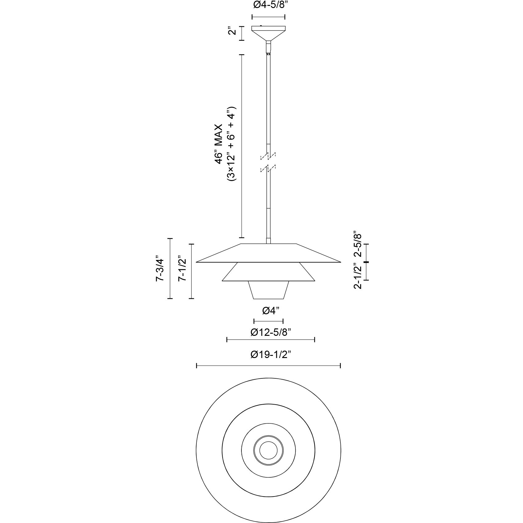 Alora Mood Tetsu Pendant Ceiling Light in Matte Black