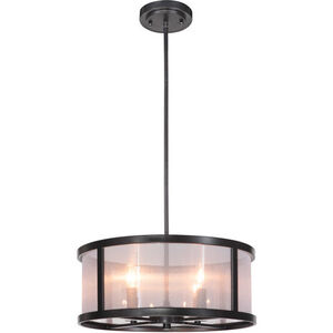Danbury 4 Light 18 inch Matte Black Pendant Ceiling Light