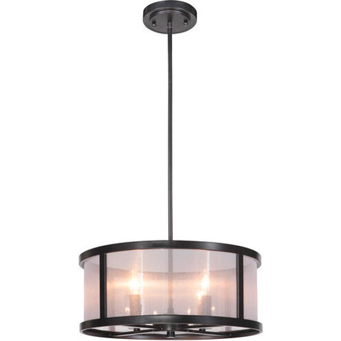 Danbury 4 Light 18 inch Matte Black Pendant Ceiling Light