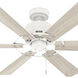 Gilrock 52 inch Matte White with Light Oak/Golden Maple Blades Ceiling Fan