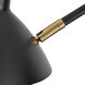 Risley 81.5 inch 3 watt Matte Black with Aged Brass Floor Lamp Portable Light