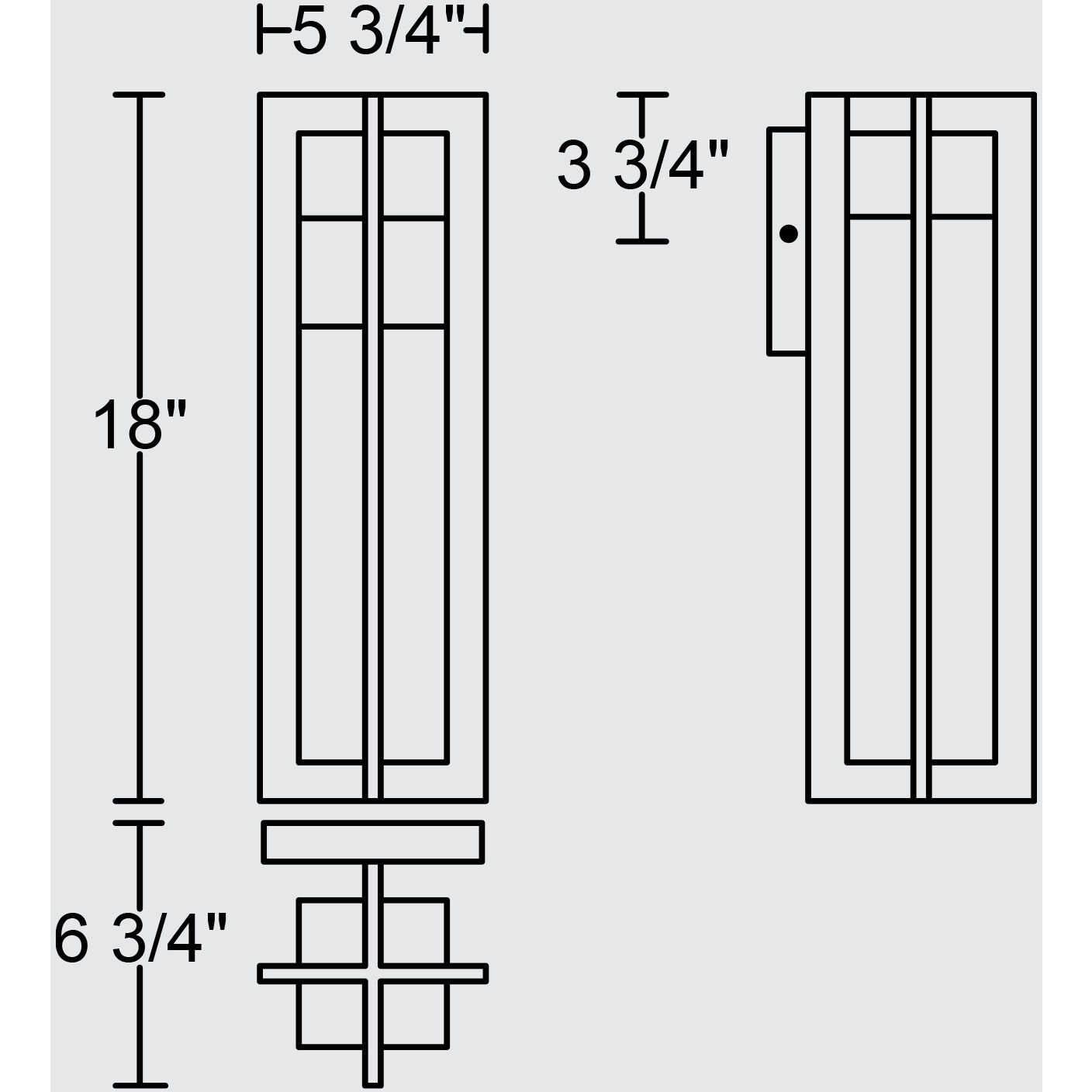 4 Bar LED 18 inch Sand Black Outdoor Wall Sconce