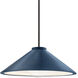 Radiance Collection - Flare 1 Light 11.75 inch Midnight Sky and Matte Black Pendant Ceiling Light in Replaceable Bulb, Rigid Stem, Form+Finish+Function