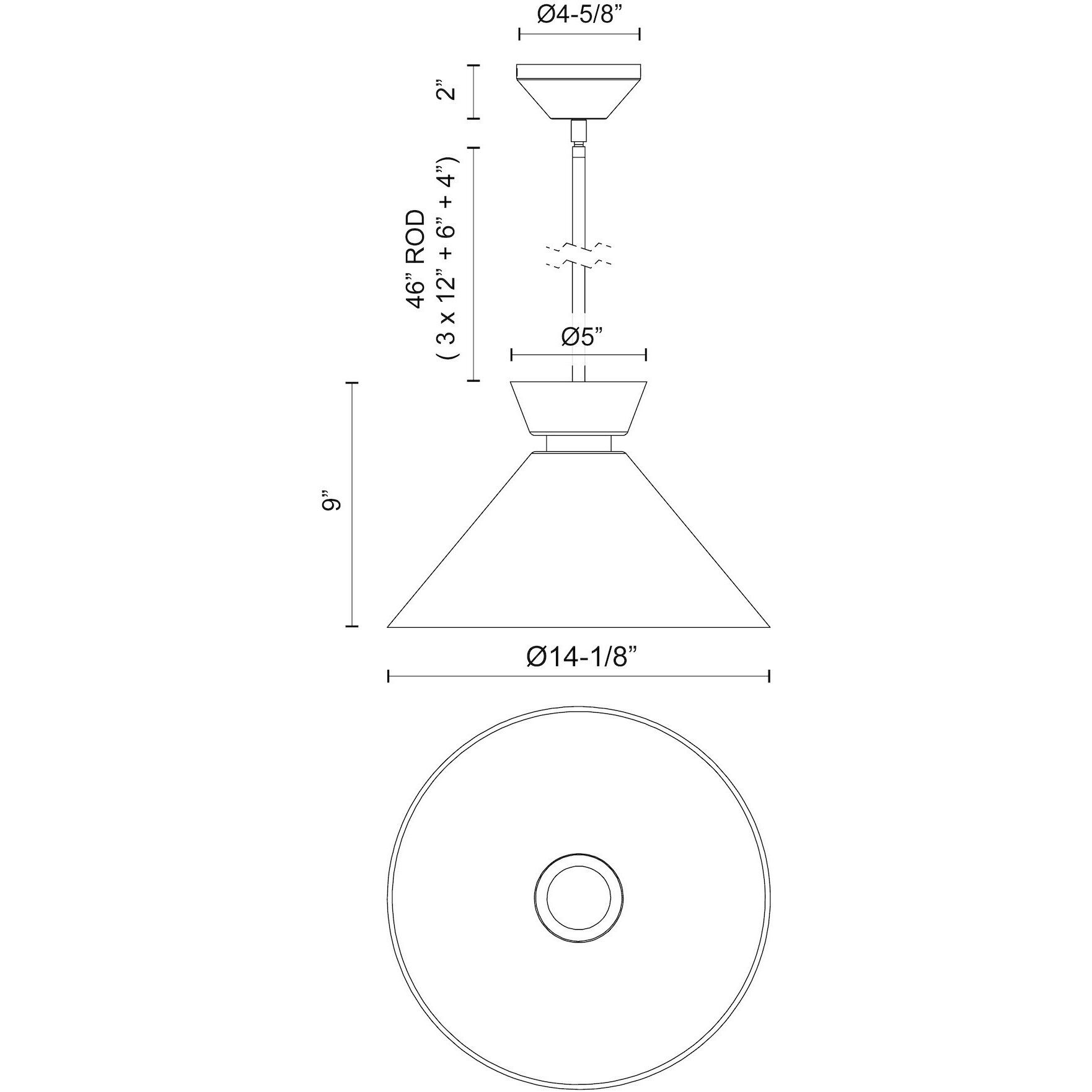 Alora Mood Halston Pendant Ceiling Light in Matte Black