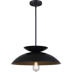 Ziva 1 Light 18 inch Matte Black Pendant Ceiling Light