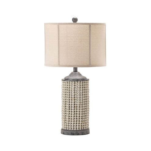 Amelia 28.5 inch 150 watt Handfinished Natural and Gray Table Lamp Portable Light