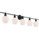 Gene 5 Light 47 inch Black Wall sconce Wall Light