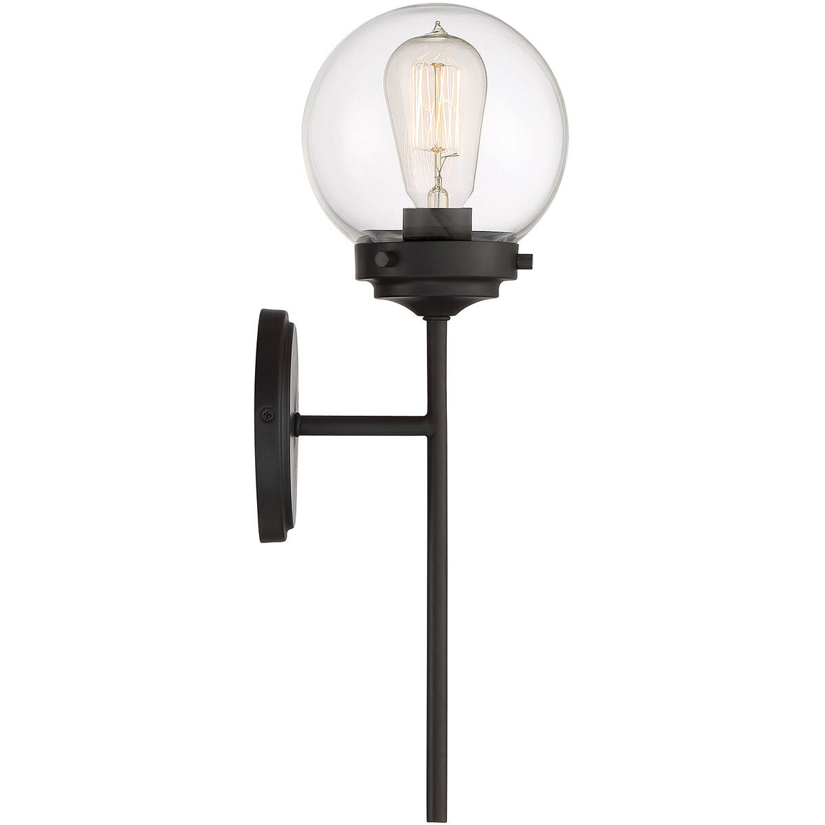 Industrial 1 Light 6 inch Oil Rubbed Bronze Wall Sconce Wall Light