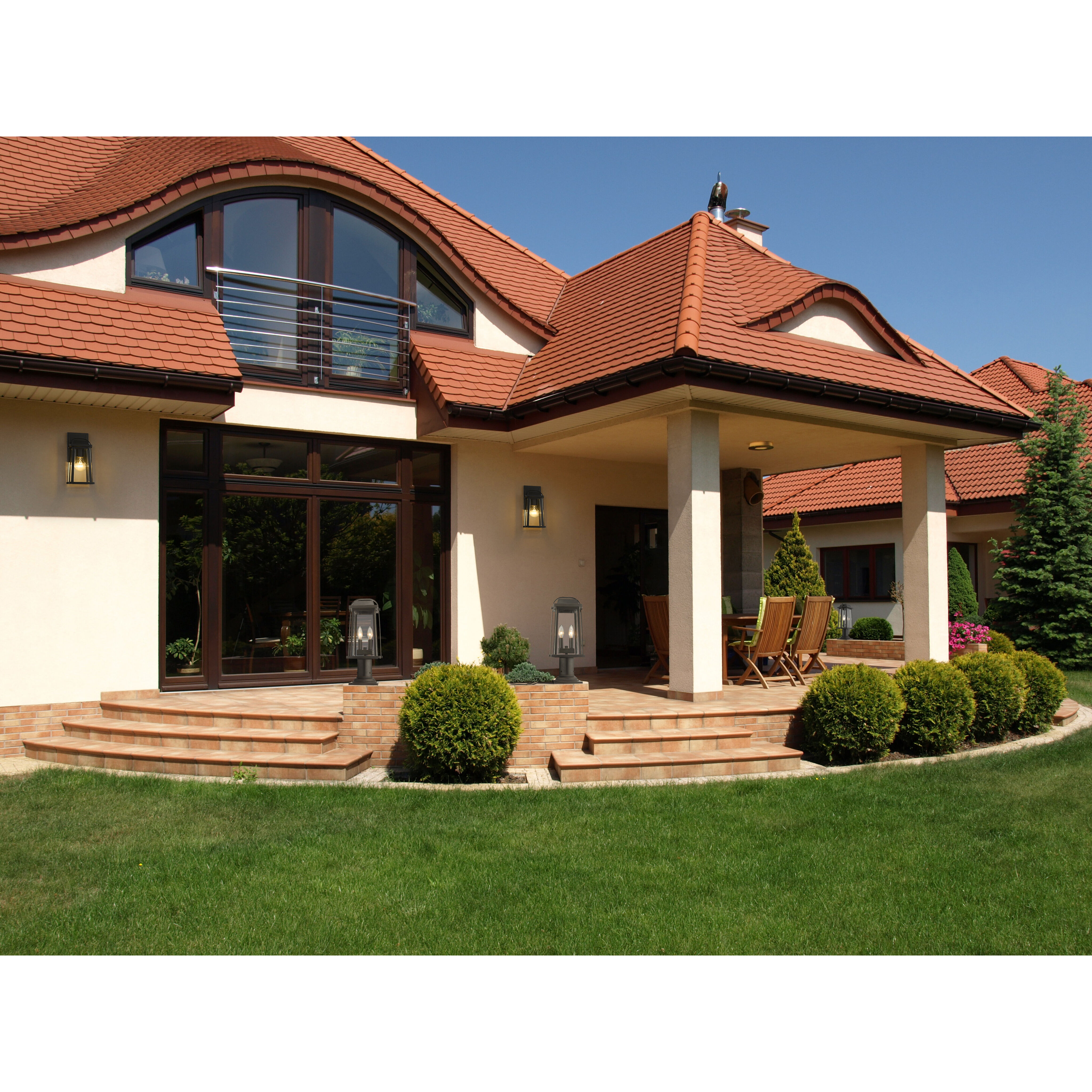 Millworks 2 Light 18.75 inch Oil Rubbed Bronze Outdoor Pier Mounted Fixture