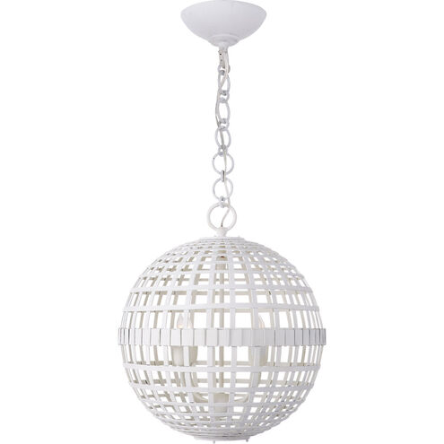 AERIN Mill 4 Light 16 inch Plaster White Globe Lantern Pendant Ceiling Light, Small