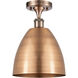 Ballston Dome 1 Light 9 inch Antique Copper Semi-Flush Mount Ceiling Light