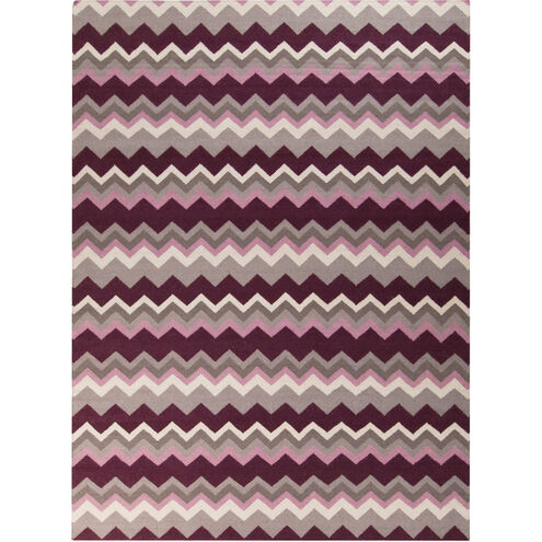 Frontier 66 X 42 inch Dark Purple, Mauve, Medium Gray, Cream, Dark Brown Rug