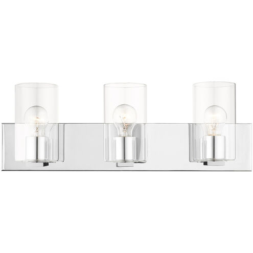 Zurich 3 Light 24 inch Polished Chrome Vanity Sconce Wall Light