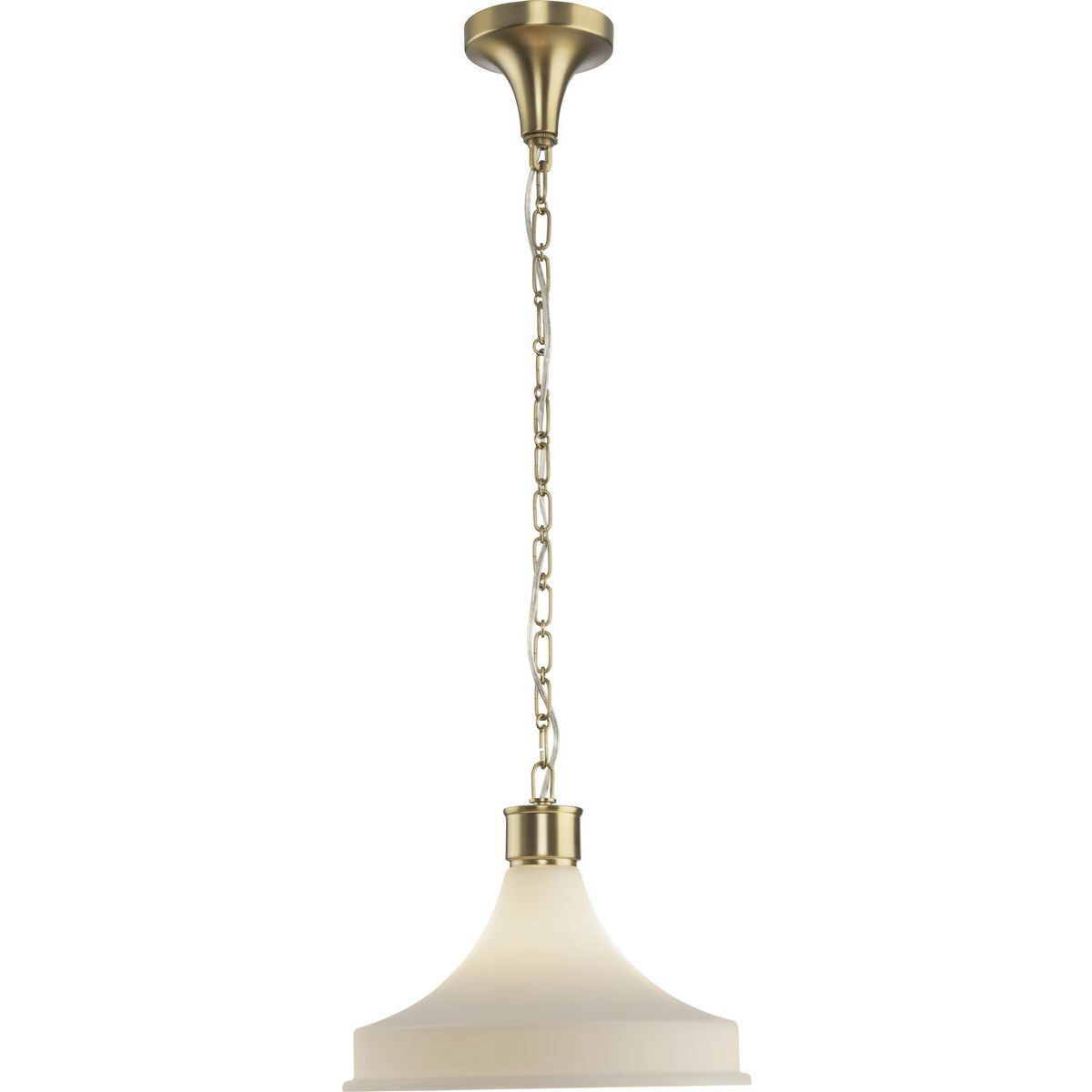 Graelyn 1 Light 14 inch Brushed Gold Pendant Ceiling Light, Design Series