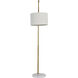 Fulton 83 inch Sea Salt Linen and Stained Gold with Volakas Marble Floor Lamp Portable Light