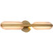 Avian 2 Light 5.75 inch Brushed Brass Vanity Light Wall Light