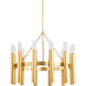 Pali 12 Light 28.25 inch Aged Brass Chandelier Ceiling Light
