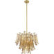 Regent 9 Light 23 inch Legacy Brass Chandelier Ceiling Light in Amber Crackled Glass