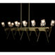 Echo 12 Light 48 inch Modern Brass Linear Pendant Ceiling Light