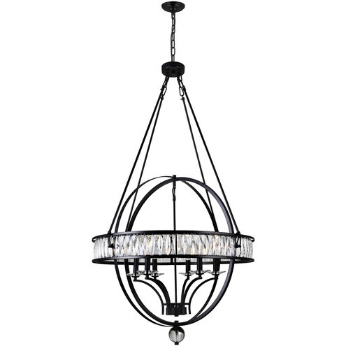 Arkansas 6 Light 30 inch Black Chandelier Ceiling Light