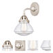 Nouveau 2 Olean 1 Light 7 inch Polished Nickel Sconce Wall Light in Clear Glass